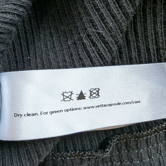 Vetta Capsule The Long Cardigan Ribbed Midi Dress Belt Black Tencel Women's Med - Picture 11 of 16